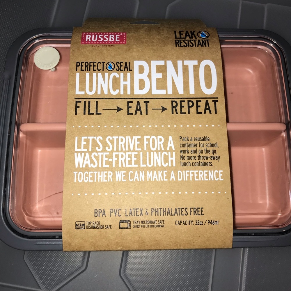 Russbe Perfect Seal Bento Lunch Box 32 oz New